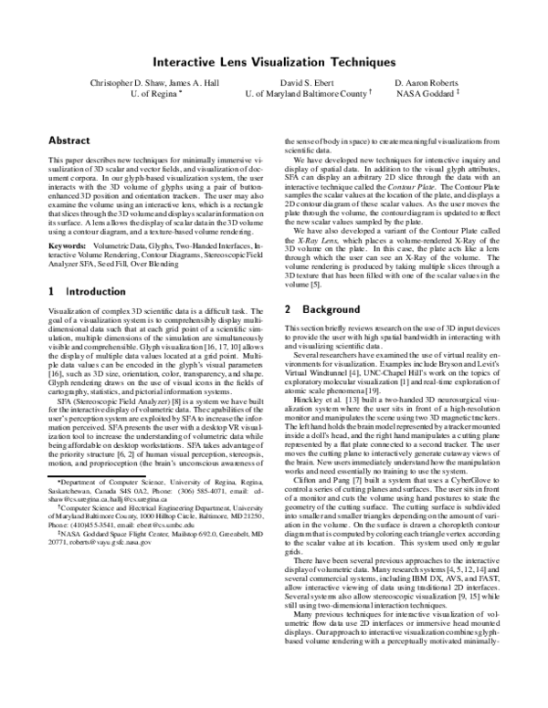 (PDF) Interactive lens visualization techniques