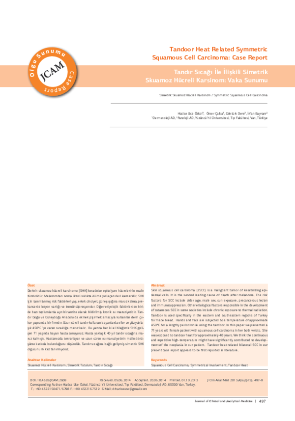 (PDF) Squamous cell carcinoma. A case report