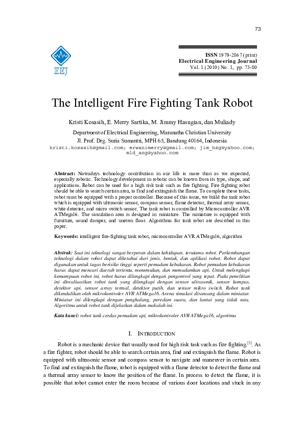 (PDF) The Intelligent Fire Fighting Tank Robot Mul Ang Academia.edu