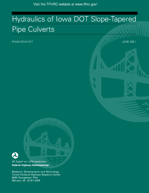 (PDF) Hydraulics of Iowa Dot Slope-Tapered Pipe Culverts