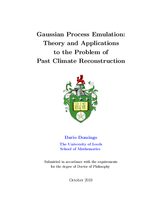(PDF) Gaussian Process Emulation: Theory and Applications to the ...