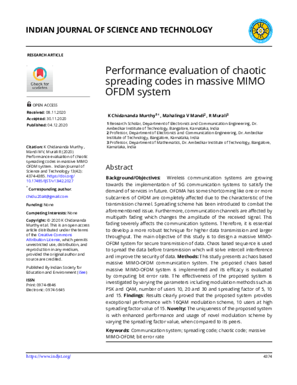 (PDF) Performance evaluation of chaotic spreading codes in massive MIMO ...