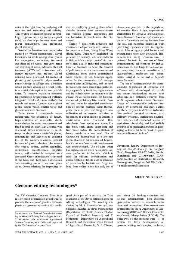 (PDF) Genome Editing Technologies