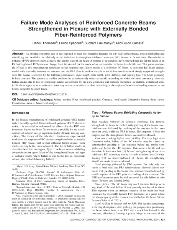 (PDF) Failure Mode Analyses of Reinforced Concrete Beams Strengthened ...