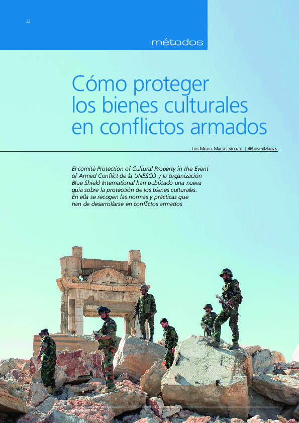 (PDF) Cómo proteger los bienes culturales en conflictos armados Luis