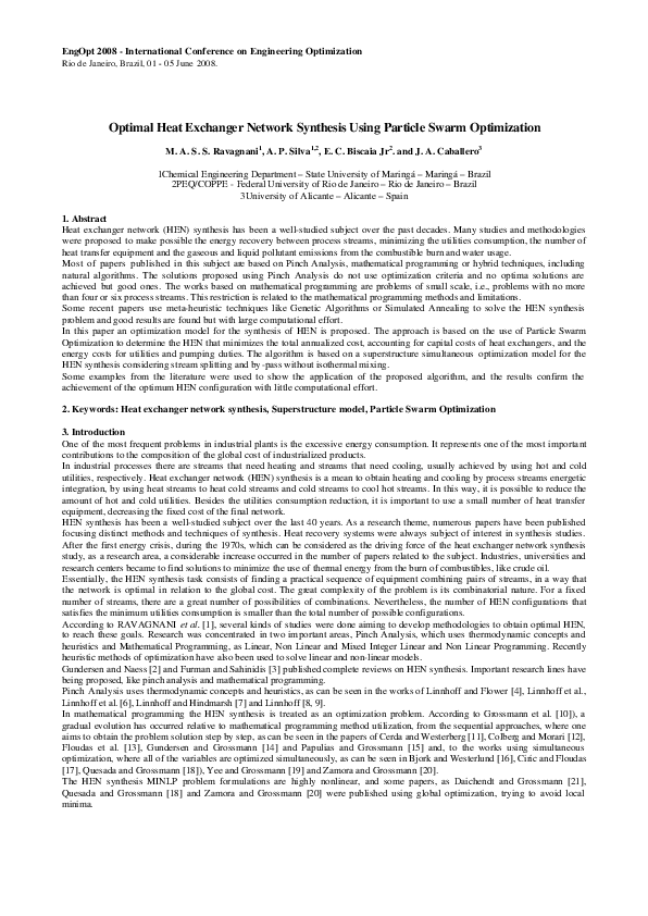 (PDF) Optimal heat exchanger network synthesis with the detailed heat