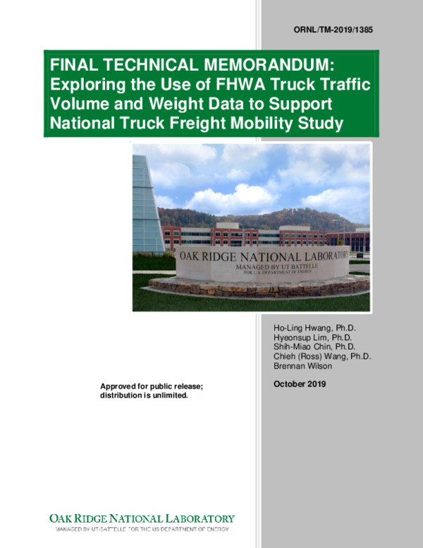 (PDF) Exploring the Use of FHWA Truck Traffic Volume and Weight Data to ...