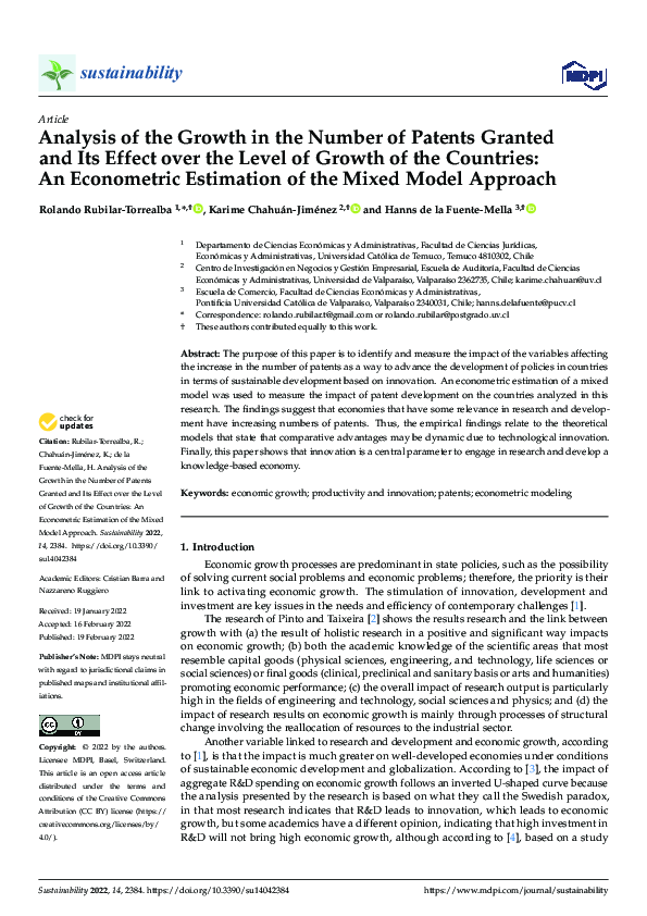 (PDF) Analysis of the Growth in the Number of Patents Granted and Its ...