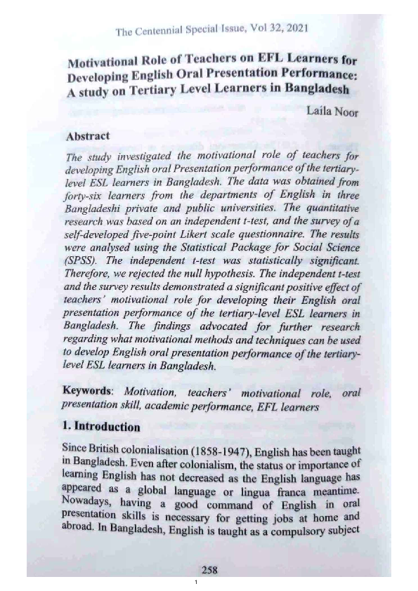 (PDF) Motivational Role of Teachers on EFL Learners for Developing ...