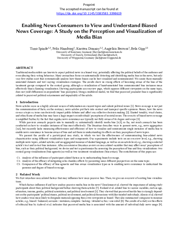 (PDF) Enabling News Consumers to View and Understand Biased News ...