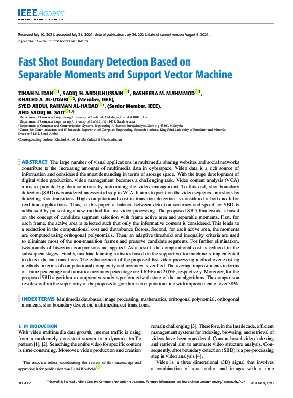 (PDF) Fast Shot Boundary Detection Based on Separable Moments and ...