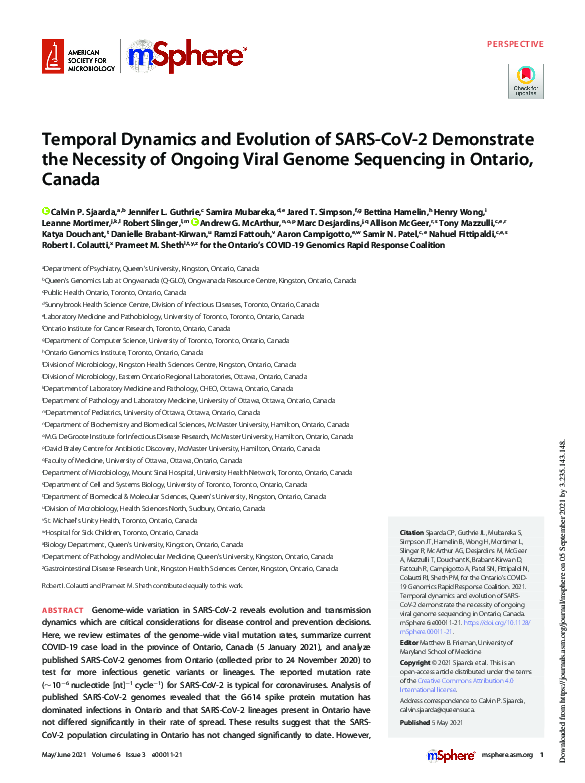 (PDF) Temporal Dynamics and Evolution of SARS-CoV-2 Demonstrate the ...