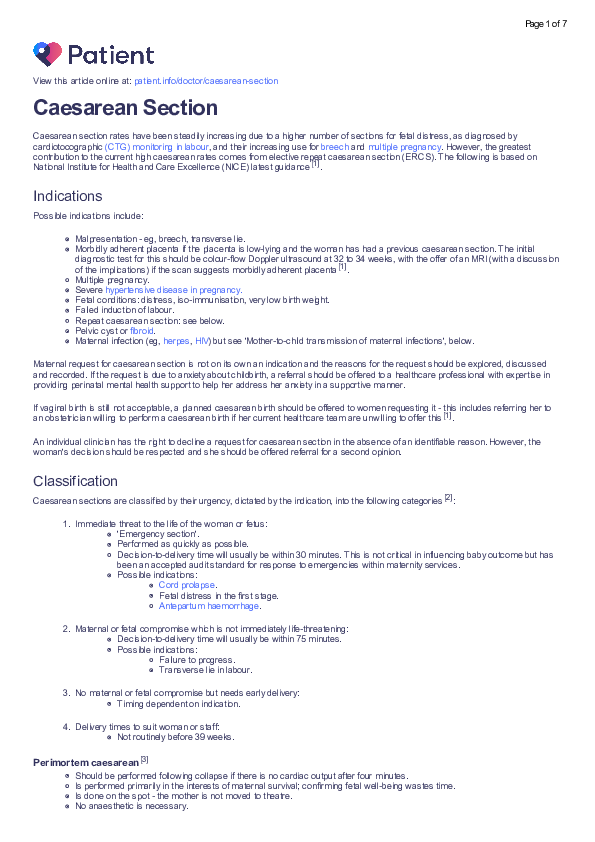 (PDF) Caesarean Section