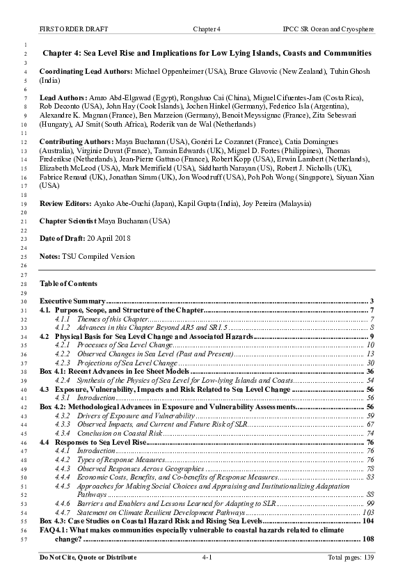 (PDF) Sea Level Rise and Implications for Low-Lying Islands, Coasts and ...