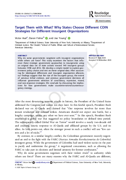 (PDF) Target Them with What? Why States Choose Different COIN ...