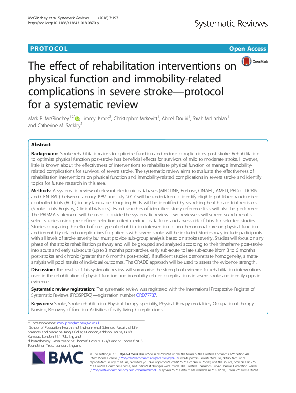 (PDF) The effect of rehabilitation interventions on physical function ...
