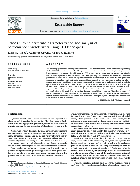 (PDF) Francis turbine draft tube parameterization and analysis of ...