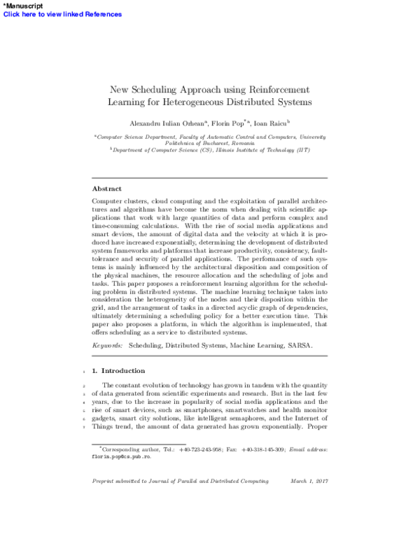 (PDF) New scheduling approach using reinforcement learning for ...