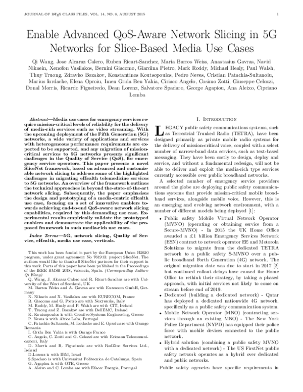 (PDF) Enable Advanced QoS-Aware Network Slicing in 5G Networks for ...