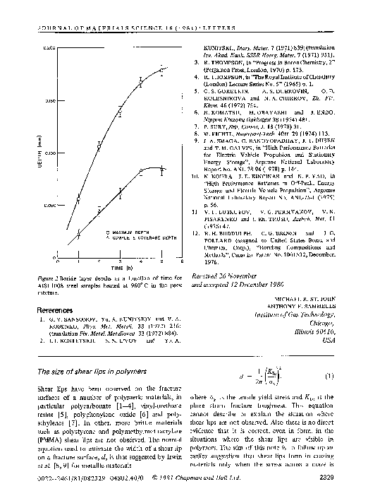 (PDF) The size of shear lips in polymers Hugh Brown Academia.edu