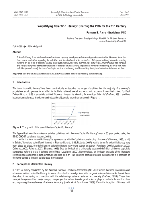 (PDF) Demystifying Scientific Literacy: Charting the Path for the 21st ...
