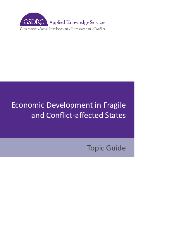 (PDF) Economic Development in Fragile and Conflict-affected States