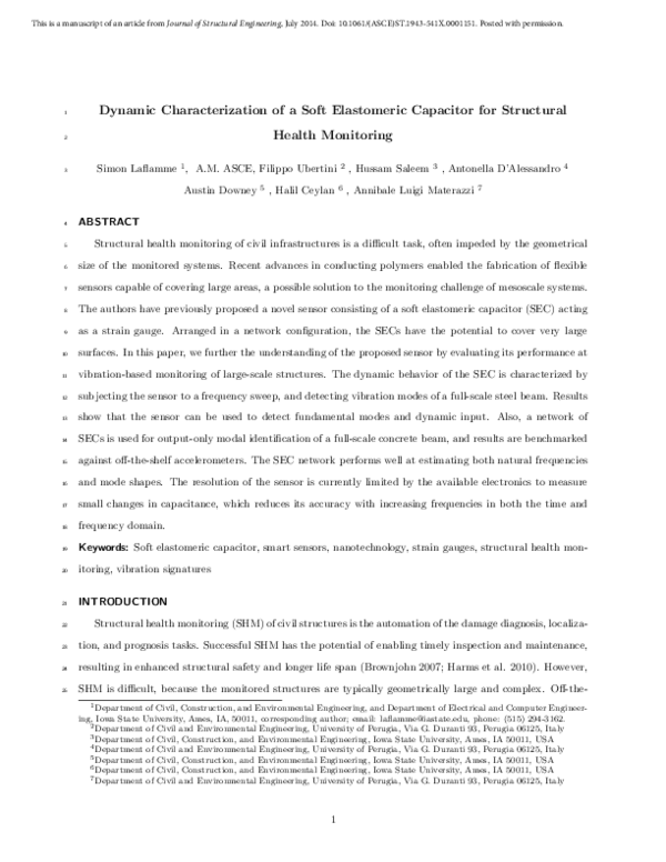 (PDF) Dynamic characterization of a soft elastomeric capacitor for ...