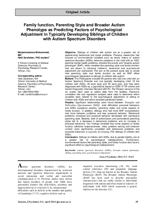 (PDF) Birth Order and Sibling Gender Ratio of a Clinical Sample 55