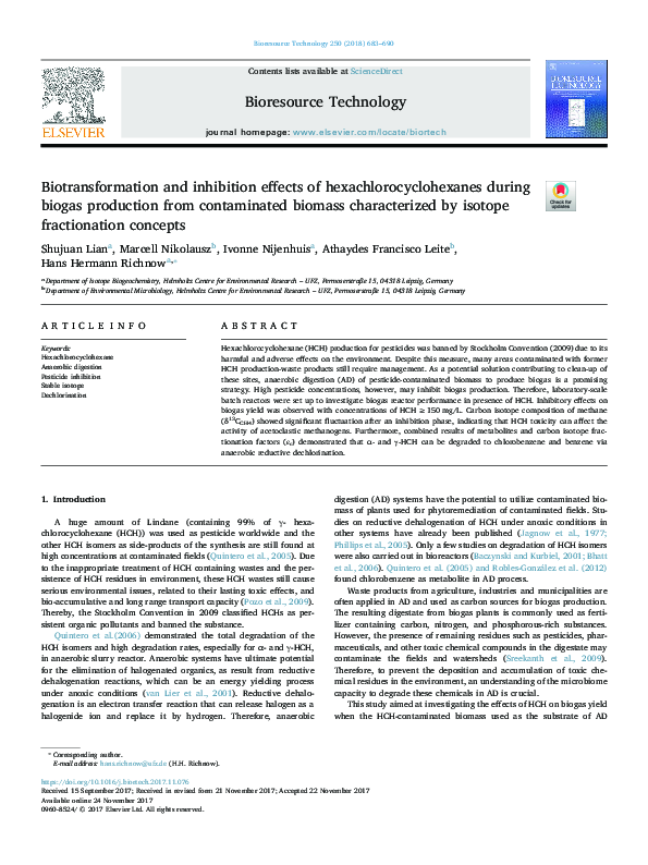 (PDF) Biotransformation and inhibition effects of ...