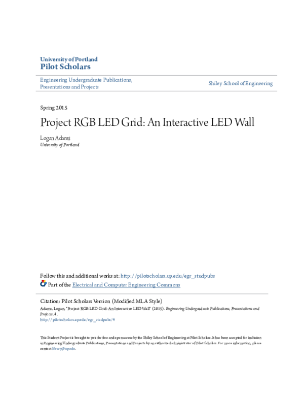 (PDF) Project RGB LED Grid: An Interactive LED Wall