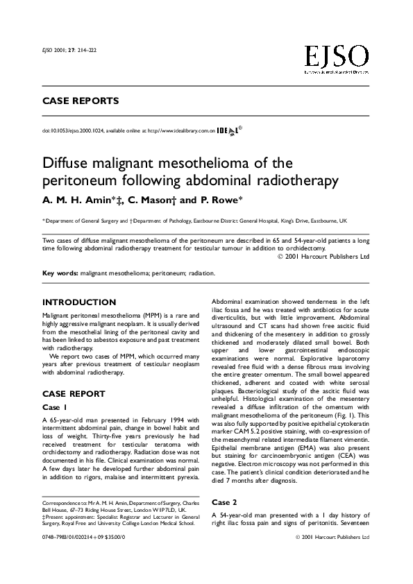 (PDF) Anaphylaxis to patent blue dye during sentinel lymph node biopsy ...