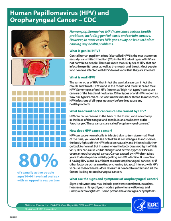 (PDF) HPV and Oropharyngeal Cancer