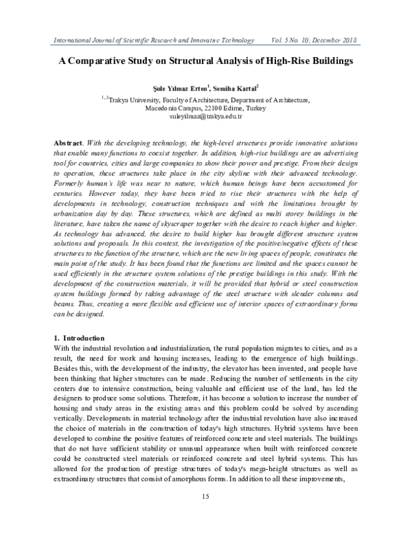 (PDF) A Comparative Study on Structural Analysis of High-Rise Buildings