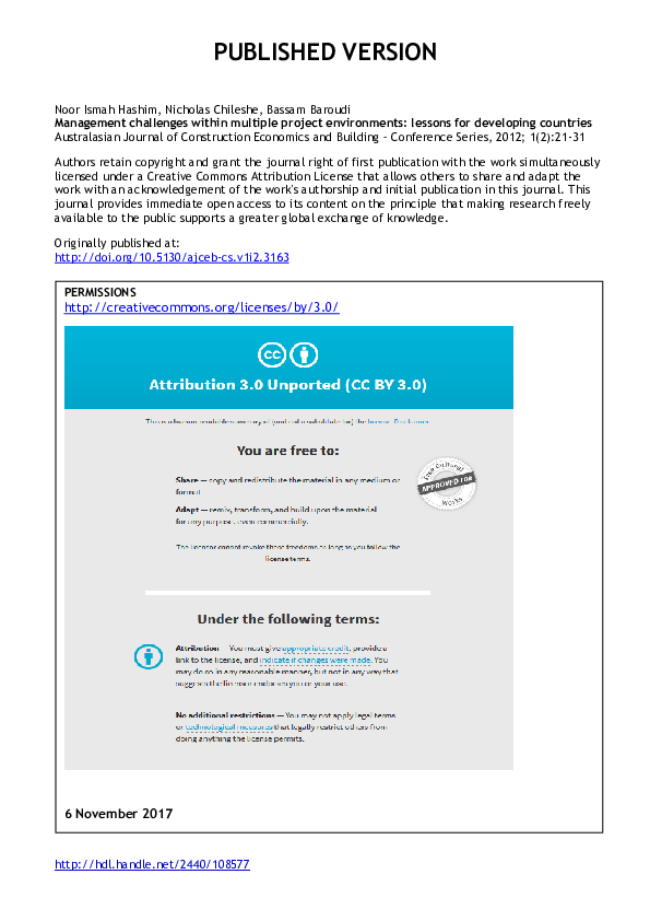 (PDF) Management Challenges within Multiple Project Environments ...