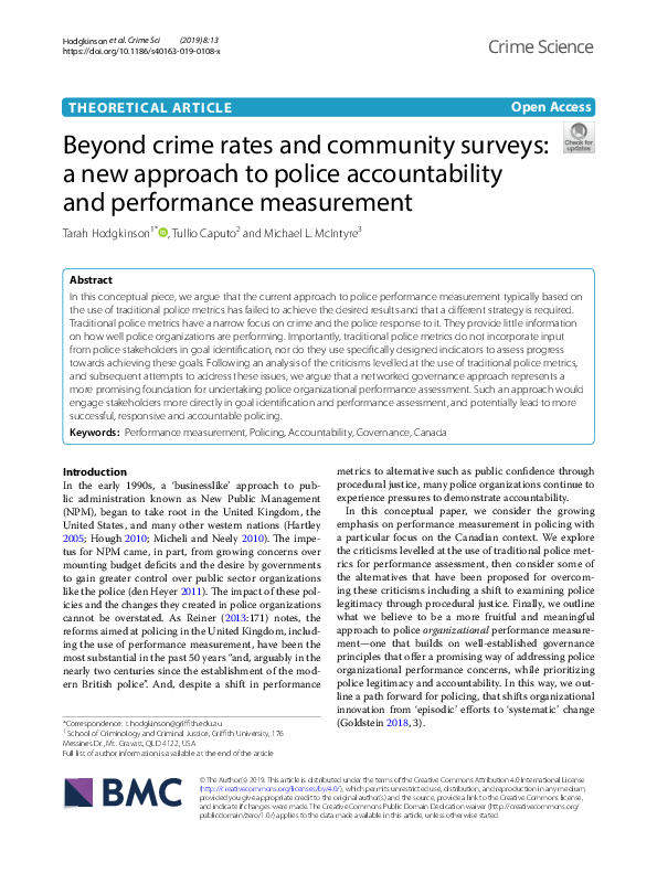 (PDF) Beyond crime rates and community surveys: a new approach to ...