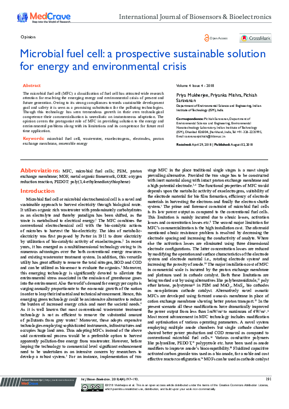 (PDF) Waste to Energy Conversion by Microbial Fuel “a Solution for ...