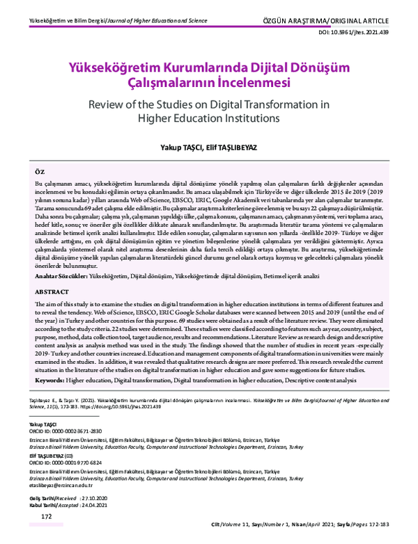 (PDF) Review of the Studies on Digital Transformation in Higher ...