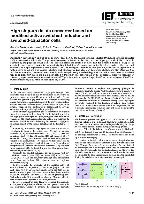 (PDF) High step‐up dc–dc converter based on modified active switched ...