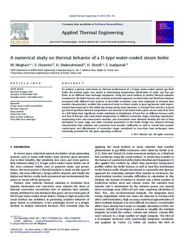 (PDF) A numerical study on thermal behavior of a D-type water-cooled ...