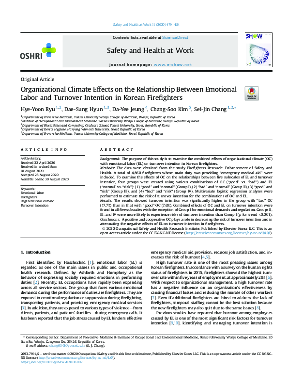 (PDF) Organizational Climate Effects on the Relationship Between ...