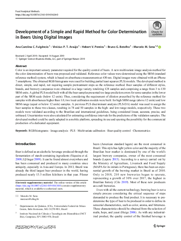 (PDF) Development of a Simple and Rapid Method for Color Determination ...