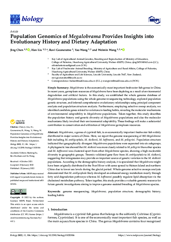 (PDF) Population Genomics of Megalobrama Provides Insights into ...