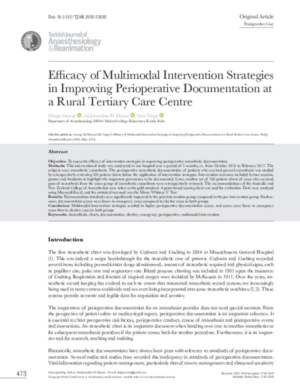 (PDF) Efficacy of Multimodal Intervention Strategies in Improving ...