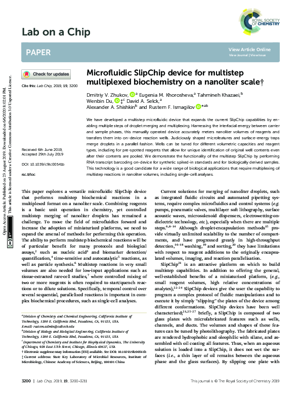 (PDF) Lab on a Chip Eric von Lieres Academia.edu
