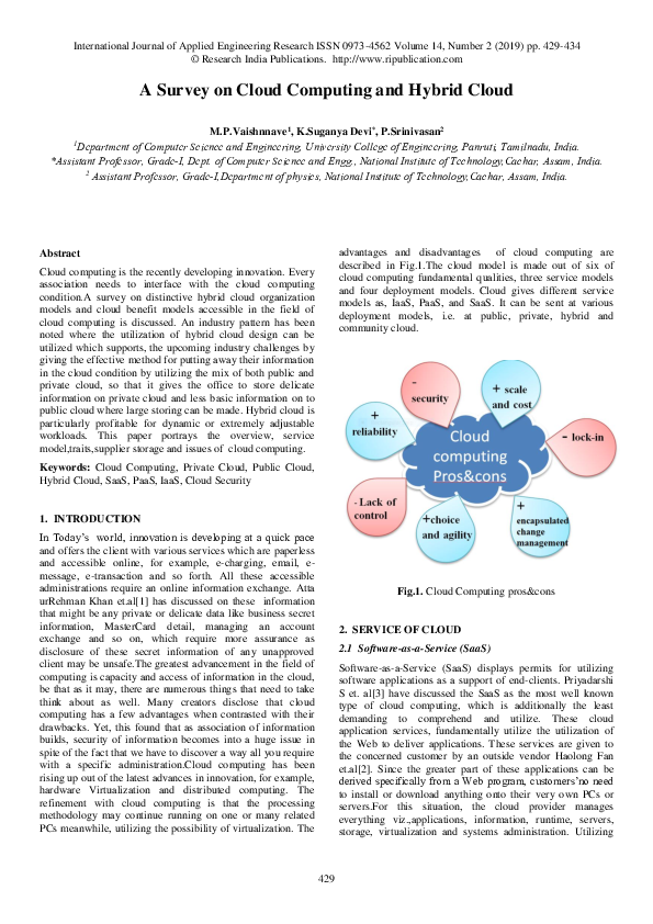 (PDF) A Survey on Cloud Computing and Hybrid Cloud