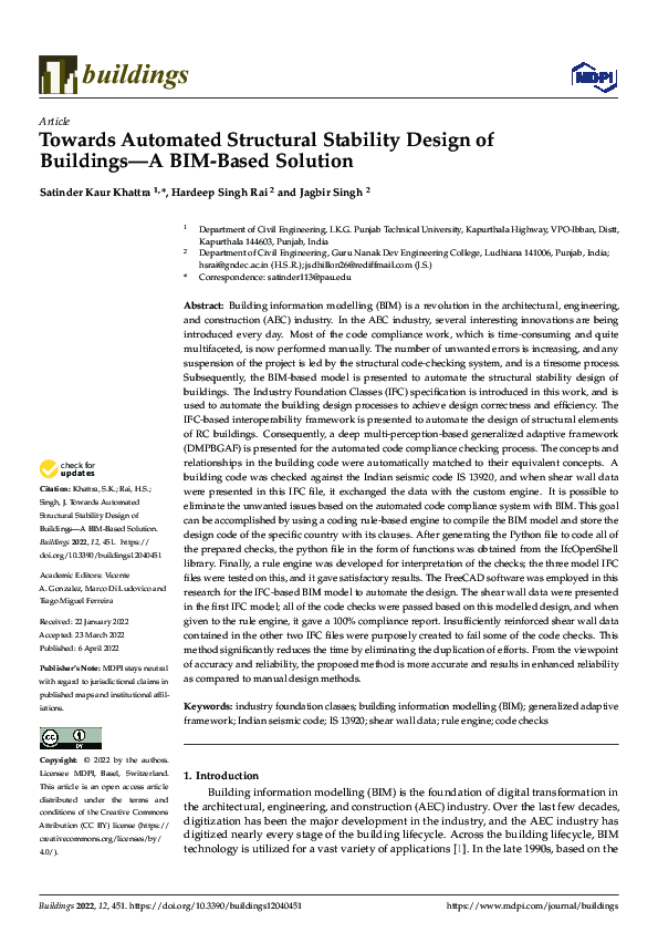 (PDF) Towards Automated Structural Stability Design of Buildings—A BIM ...