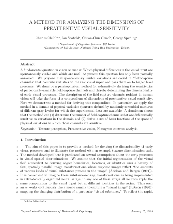 (PDF) A method for analyzing the dimensions of preattentive visual ...