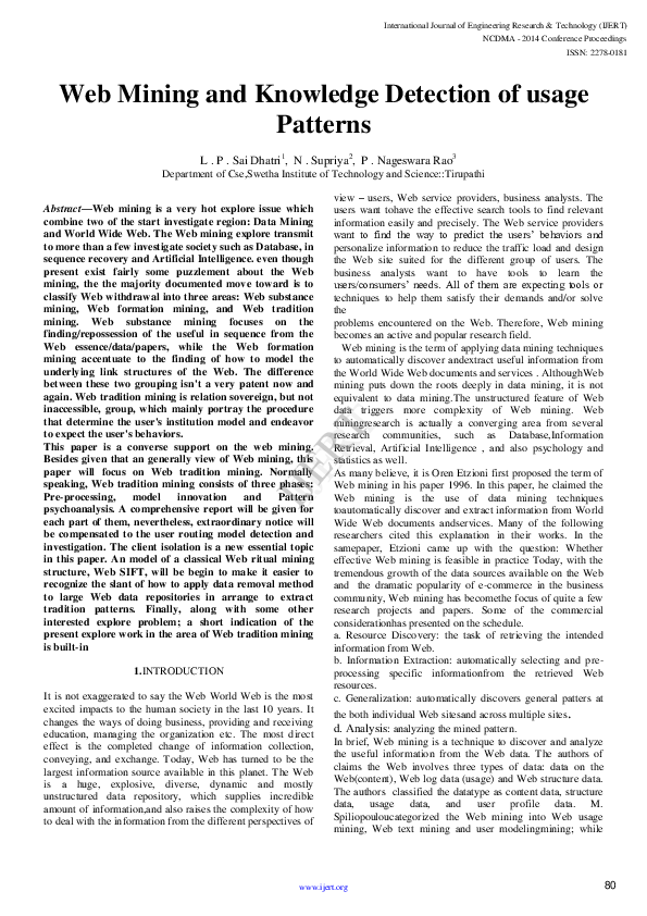(PDF) Web Mining and Knowledge Detection of usage Patterns