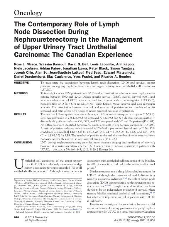 (PDF) The contemporary role of lymph node dissection during ...