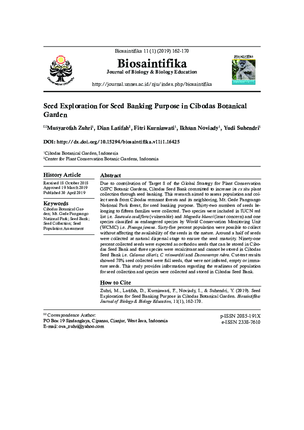 pdf-seed-exploration-for-seed-banking-purpose-in-cibodas-botanical